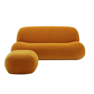 7. Sofá Pukka e pufe por Yabu Pushelberg para a Ligne Roset